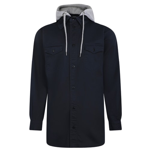 Bigdude Overshirt With Hood Navy